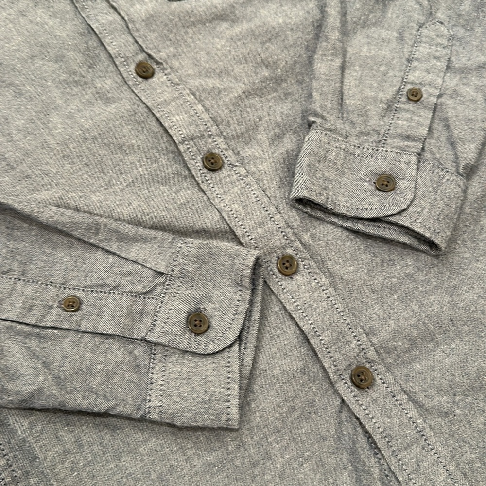 Blue brushed soft Henley, flannel feel never worn